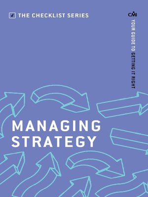 cover image of Managing Strategy